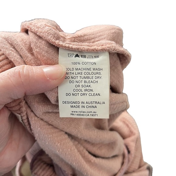 Rolla's Light pink Corduroy Admiral Cross back Jumpsuit - 12 - Picture 8 of 9